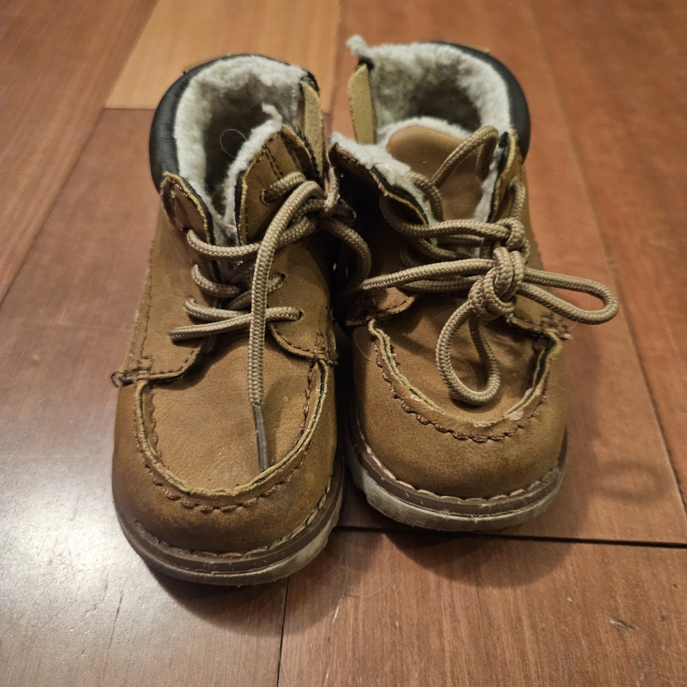 Cozy Tan Kids Boots with Faux Fur Lining